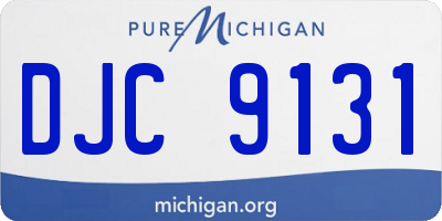 MI license plate DJC9131
