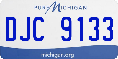 MI license plate DJC9133