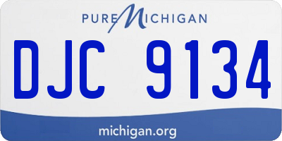 MI license plate DJC9134