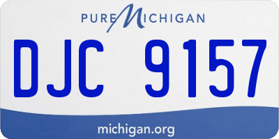 MI license plate DJC9157