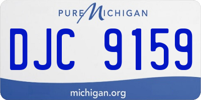 MI license plate DJC9159