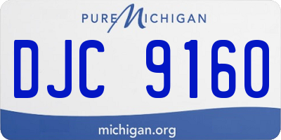 MI license plate DJC9160