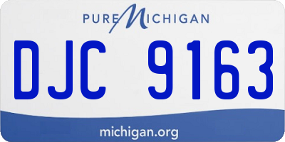 MI license plate DJC9163