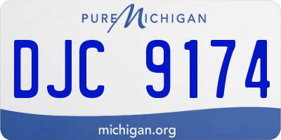 MI license plate DJC9174