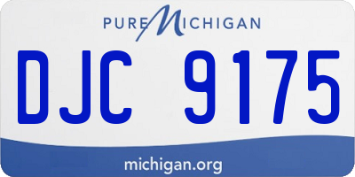 MI license plate DJC9175