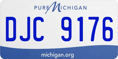 MI license plate DJC9176