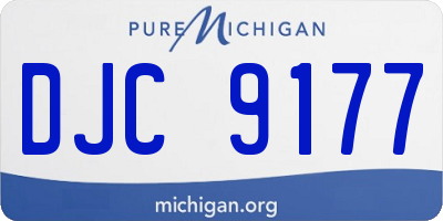 MI license plate DJC9177