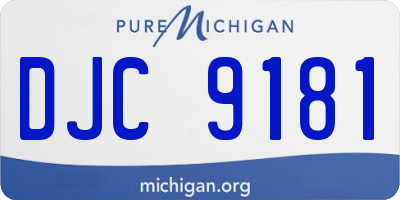 MI license plate DJC9181