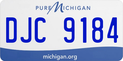 MI license plate DJC9184