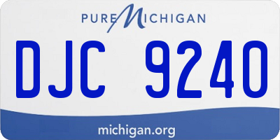 MI license plate DJC9240