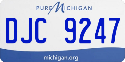 MI license plate DJC9247