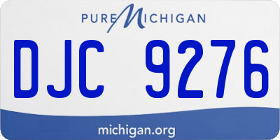 MI license plate DJC9276
