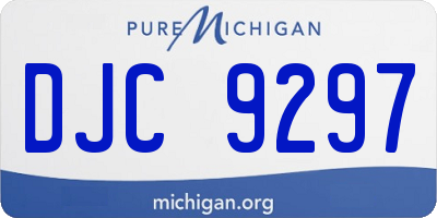 MI license plate DJC9297