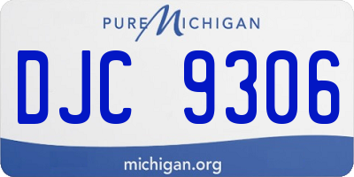 MI license plate DJC9306