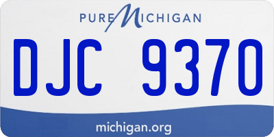 MI license plate DJC9370