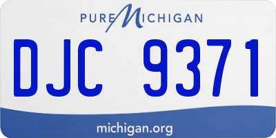 MI license plate DJC9371