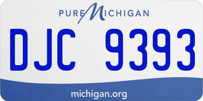 MI license plate DJC9393