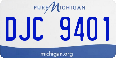 MI license plate DJC9401