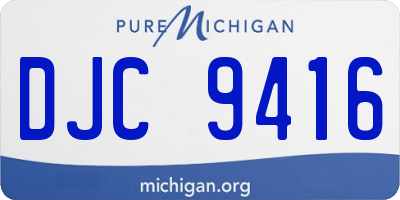 MI license plate DJC9416