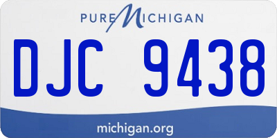MI license plate DJC9438