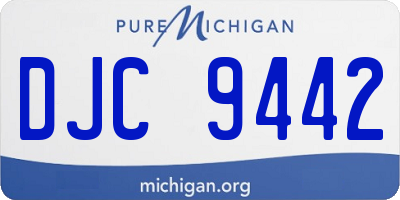 MI license plate DJC9442