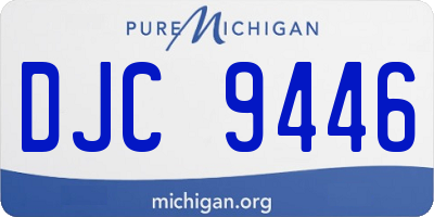 MI license plate DJC9446