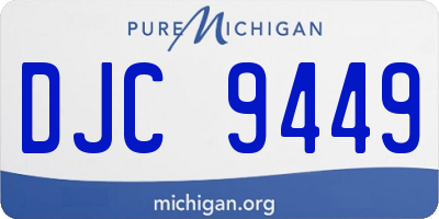 MI license plate DJC9449