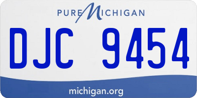 MI license plate DJC9454