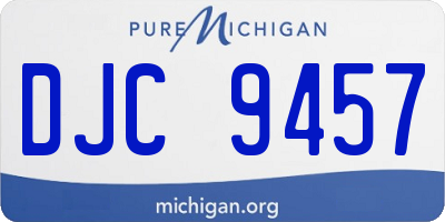 MI license plate DJC9457