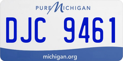 MI license plate DJC9461