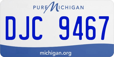 MI license plate DJC9467