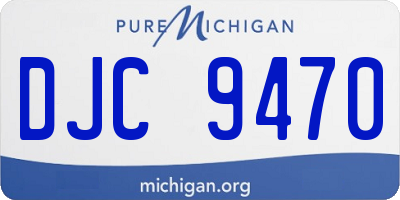 MI license plate DJC9470