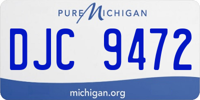 MI license plate DJC9472