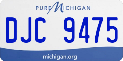 MI license plate DJC9475
