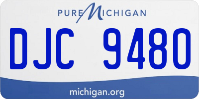 MI license plate DJC9480