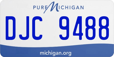 MI license plate DJC9488