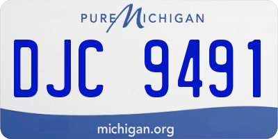 MI license plate DJC9491