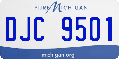 MI license plate DJC9501