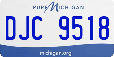 MI license plate DJC9518