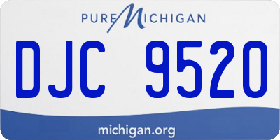 MI license plate DJC9520