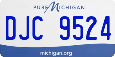MI license plate DJC9524