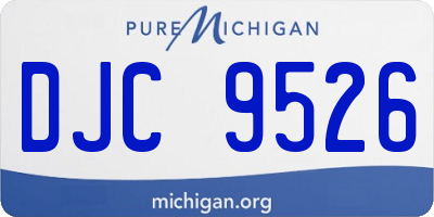 MI license plate DJC9526