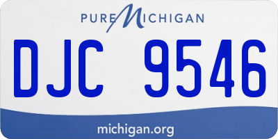 MI license plate DJC9546
