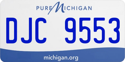 MI license plate DJC9553