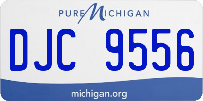 MI license plate DJC9556