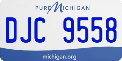 MI license plate DJC9558