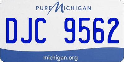 MI license plate DJC9562
