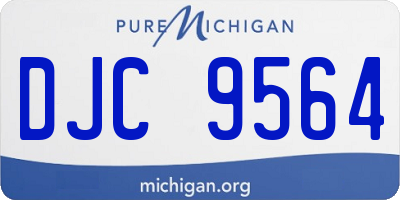 MI license plate DJC9564