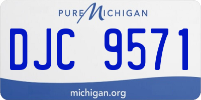 MI license plate DJC9571