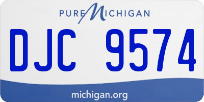 MI license plate DJC9574